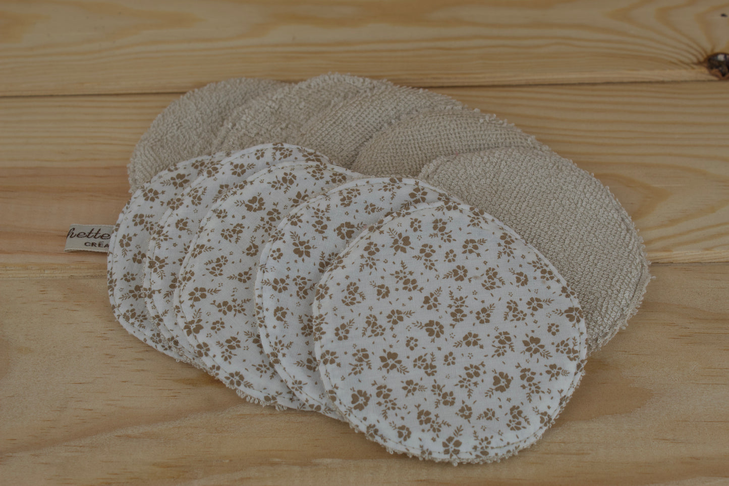 Lingettes démaquillantes lavables rondes par 10
