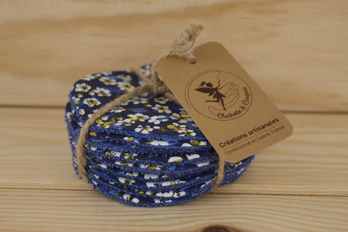 Lingettes démaquillantes lavables rondes par 10