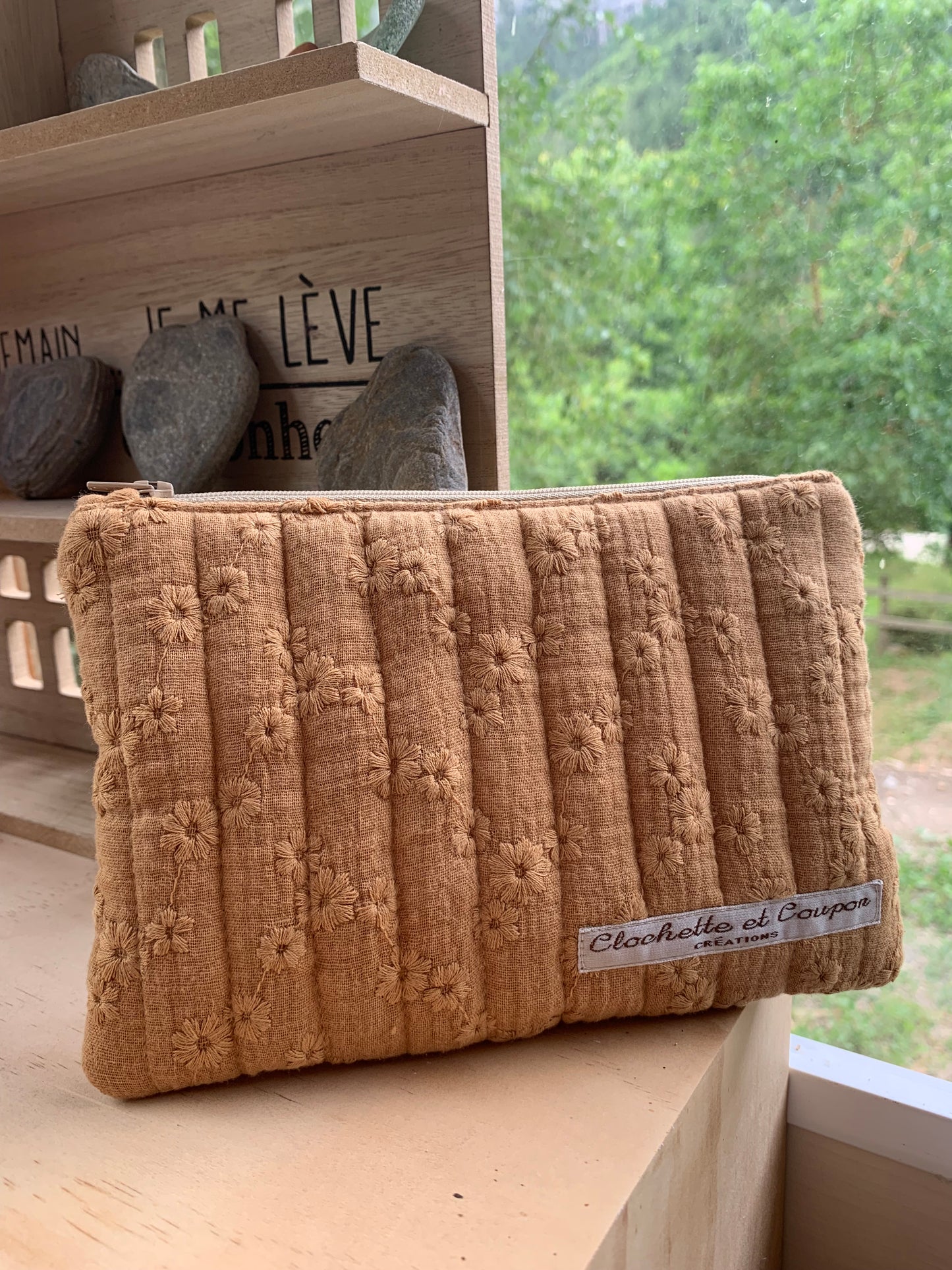 Pochette plate matelassée