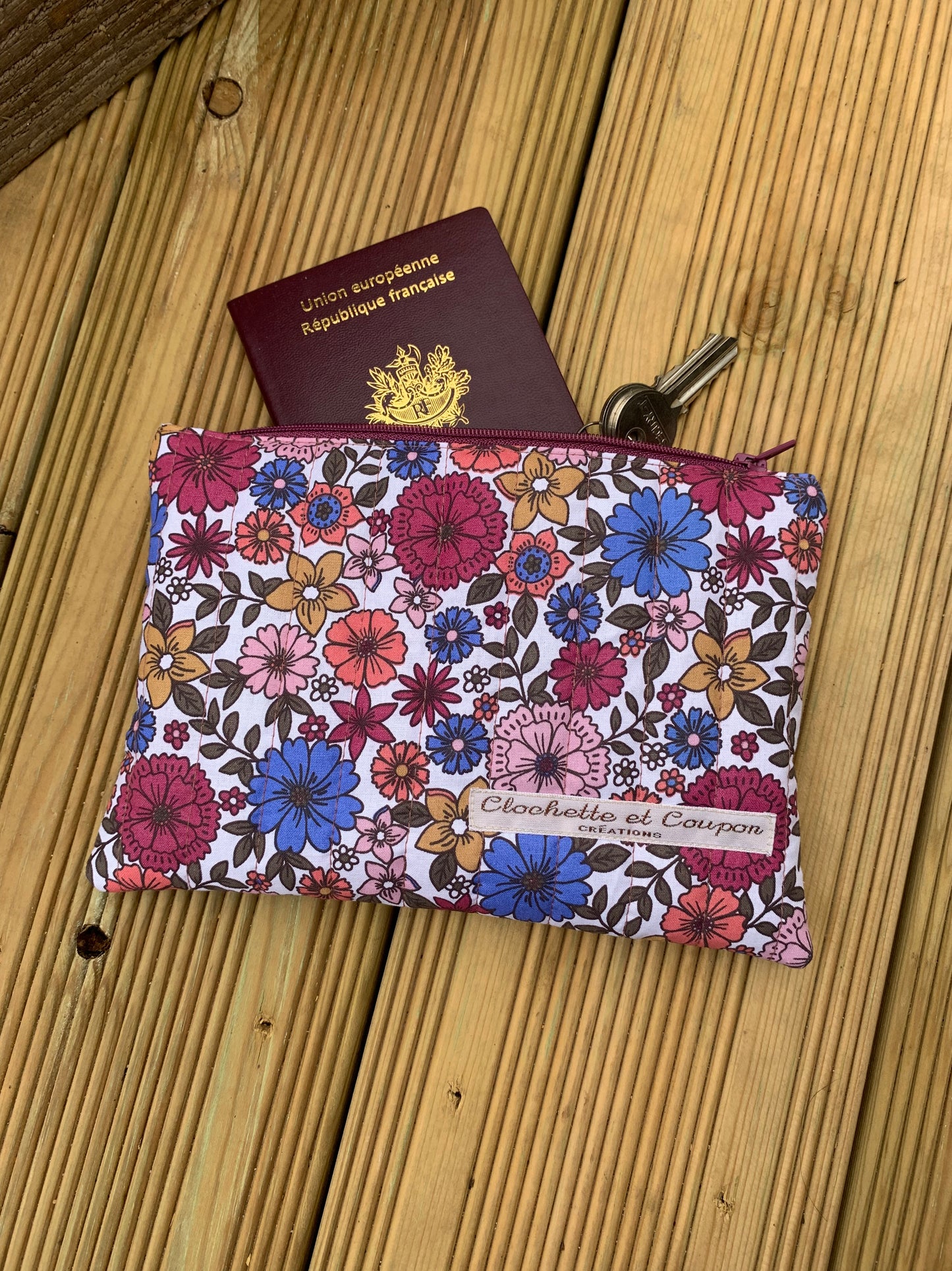 Pochette plate matelassée