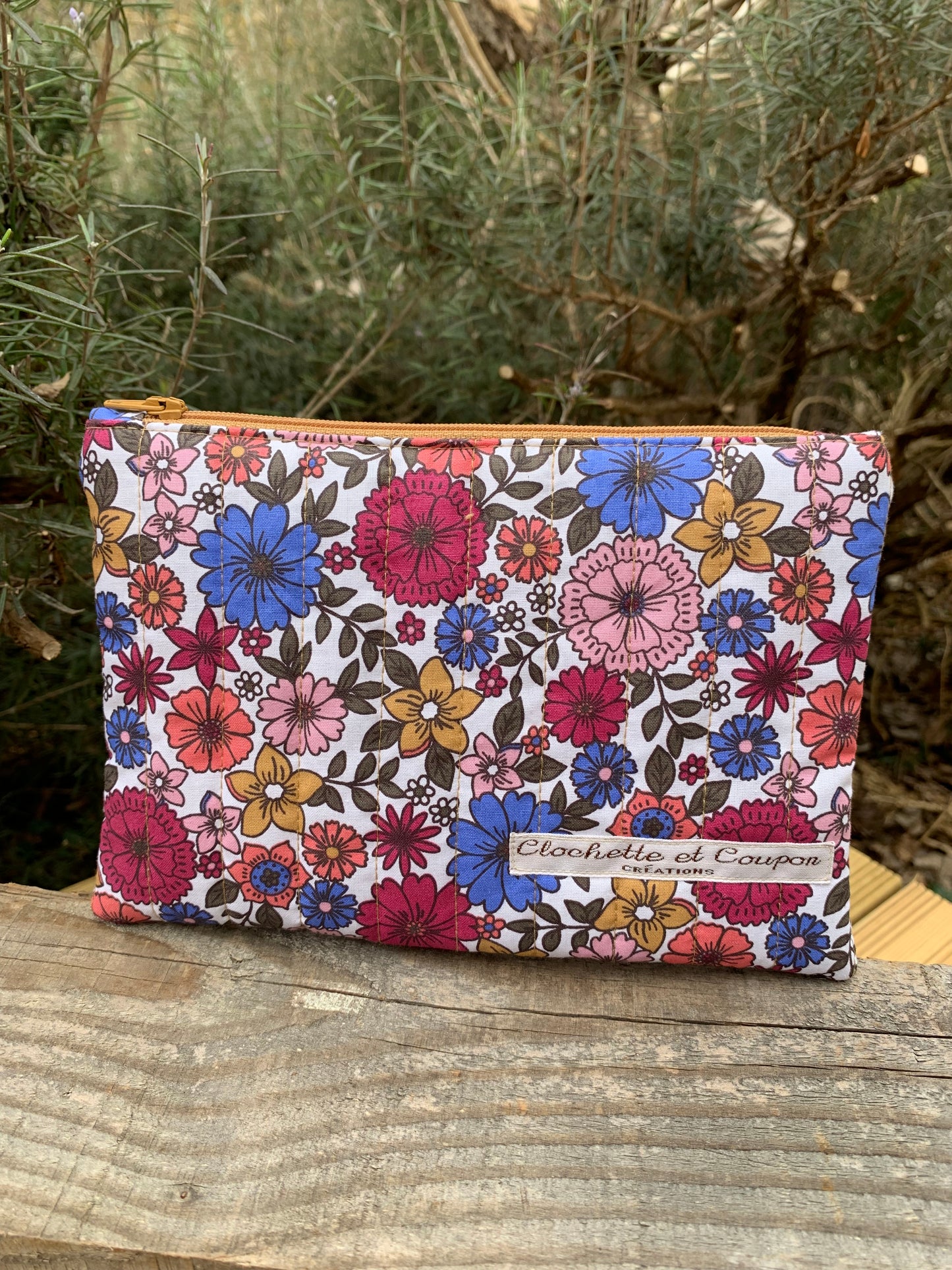 Pochette plate matelassée