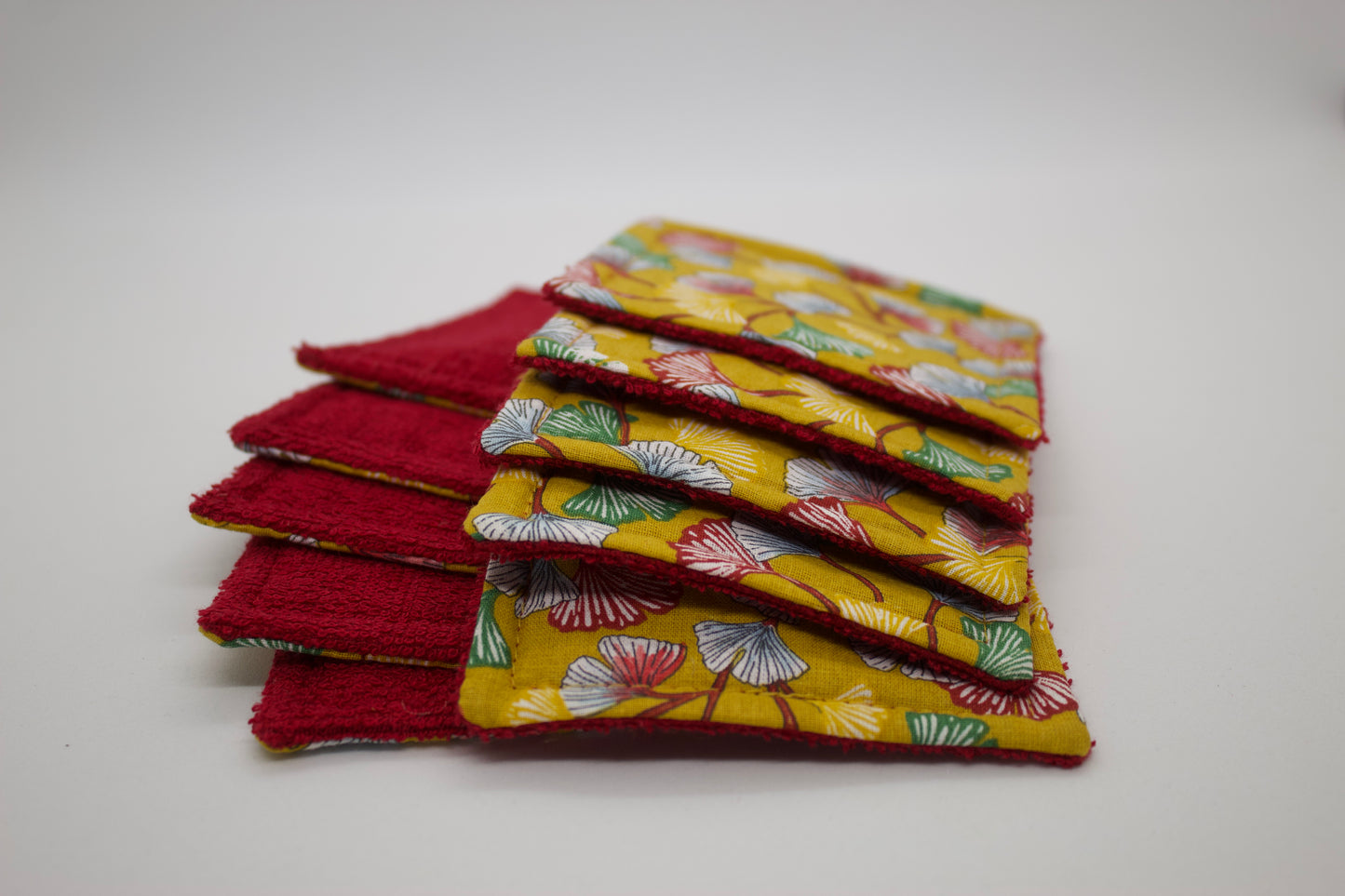 Lingettes démaquillantes lavables carrées par 10